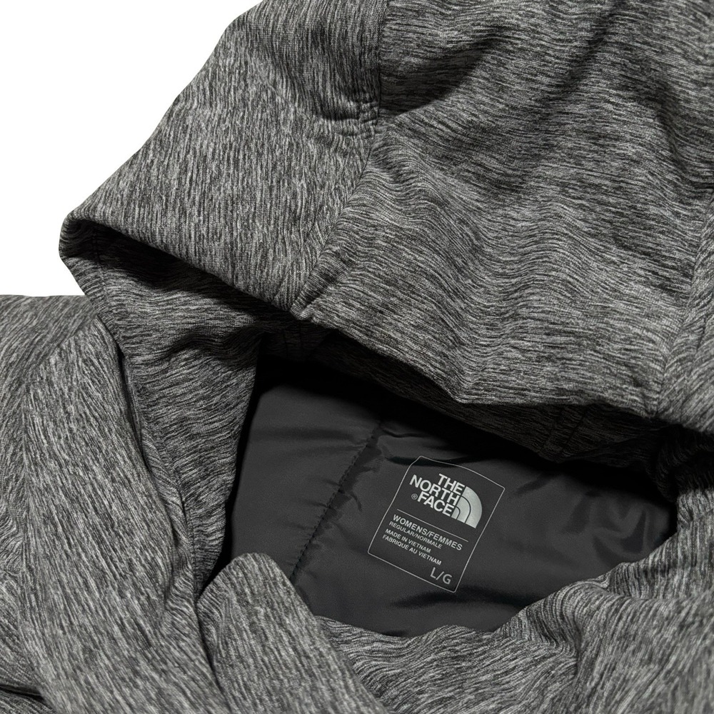 The North Face Pseudio Jacket Women's Large Gray Hooded Insulated Quilted 20x28 - Picture 5 of 6
